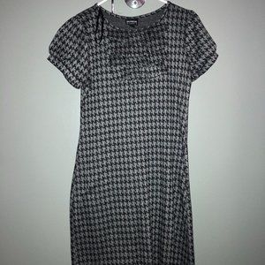 Short, patterned gray and black dress.  Size 6